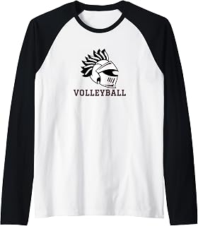 Curtis High School Warriors Volleyball Raglan Baseball Tee