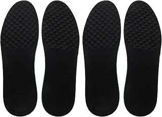 FRCOLOR Cuttable Lambskin Athletic Shoe Insoles for Men 2 Pairs Sweat-Absorbing Breathable Inserts for Football Boots Sneakers Running Shoes