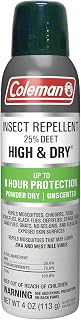 Coleman Insect Repellent Spray - 25% DEET Dry Formula Insect Repellent Spray Protects Against Ticks, Mosquitoes, chiggers, gnats, Fleas and Flies, Ideal for Camping, Outdoor Activities, 4oz