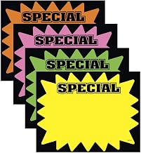 Ready Flow Blank Fluorescent Laser Cards Black Edge "Special" - 11"L x 8 1/2"H, 100 per Pack