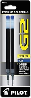 Pilot 77233 Refill for G2 Gel, Dr. Grip Gel/Ltd, ExecuGel G6, Q7, Ex Fine, Blue, 2/Pack