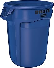 Rubbermaid Commercial Products BRUTE 32G Blue Vented Trash Container, for Landscapers/Construction Sites/Restaurants/Back of House/Offices/Warehouses/Commercial Environments