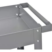 2 Shelf Deep Tray Steel Stock Cart by Global Industrial – 3.5"L x 16"W x 32"H, 12-Gauge Steel, Gray, Model 988835