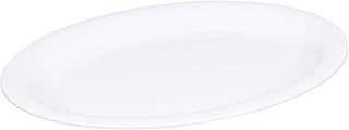 Elite Global Solutions B129OV-W Oval Platter, 12" x 9" x 7/8" h., Melamine, White (Pack of 12) | Dishwasher safe, Shatterproof, Buffet, Dinner portions, Stackable, Great for Entrees, Salads, Desserts and Appetizers
