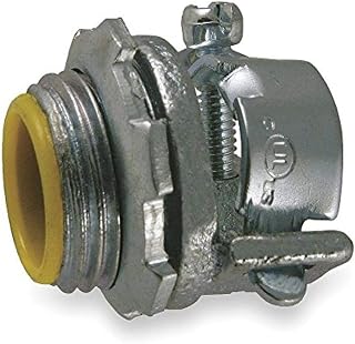 RACO 3303 Squeeze Connector, Iron, Flexible Metal Conduit, Insulated, 3/4-Inch (Pack of 25)