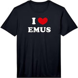 Mens I Love Emus, I Heart Emus Performance T-Shirt