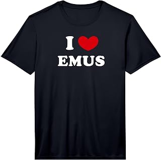 Mens I Love Emus, I Heart Emus Performance T-Shirt