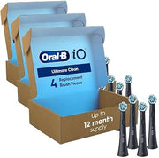 iO Series Ultimate Clean Electric Toothbrush Replacement Brush Heads for an Oral-B Electric Toothbrush, 4 Count, Black (Pack of 3)