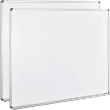 Global Industrial 60" W x 48" H Magnetic Whiteboard, Steel Surface | Aluminum Frame, Single-Sided Storage Bar, Includes 2 Whiteboards, Wall Mountable