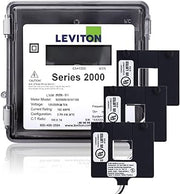 Leviton Series 2000 120/208V 3P4W 100A Outdoor kWh Meter Kit with 3 Split Core CTs, 2O208-1W
