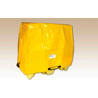 Spill Containment Cover for 2-Drum Poly Spillpallet by Enpac – High Density Polyethylene Fabric, Yellow, Model 5253-TARP