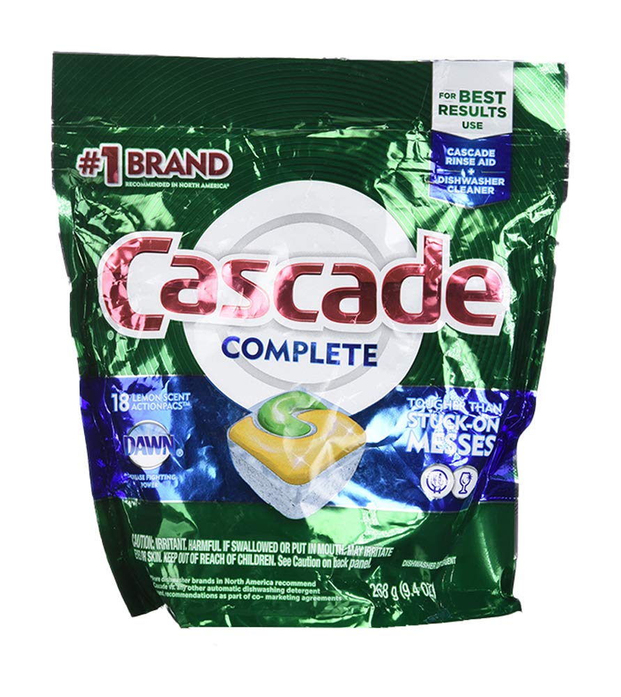 Complete Dishwasher Detergent by Cascade – 18 Count (Pack of 1), No Color, Model 37000945420