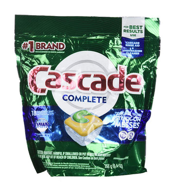 Complete Dishwasher Detergent by Cascade – 18 Count (Pack of 1), No Color, Model 37000945420