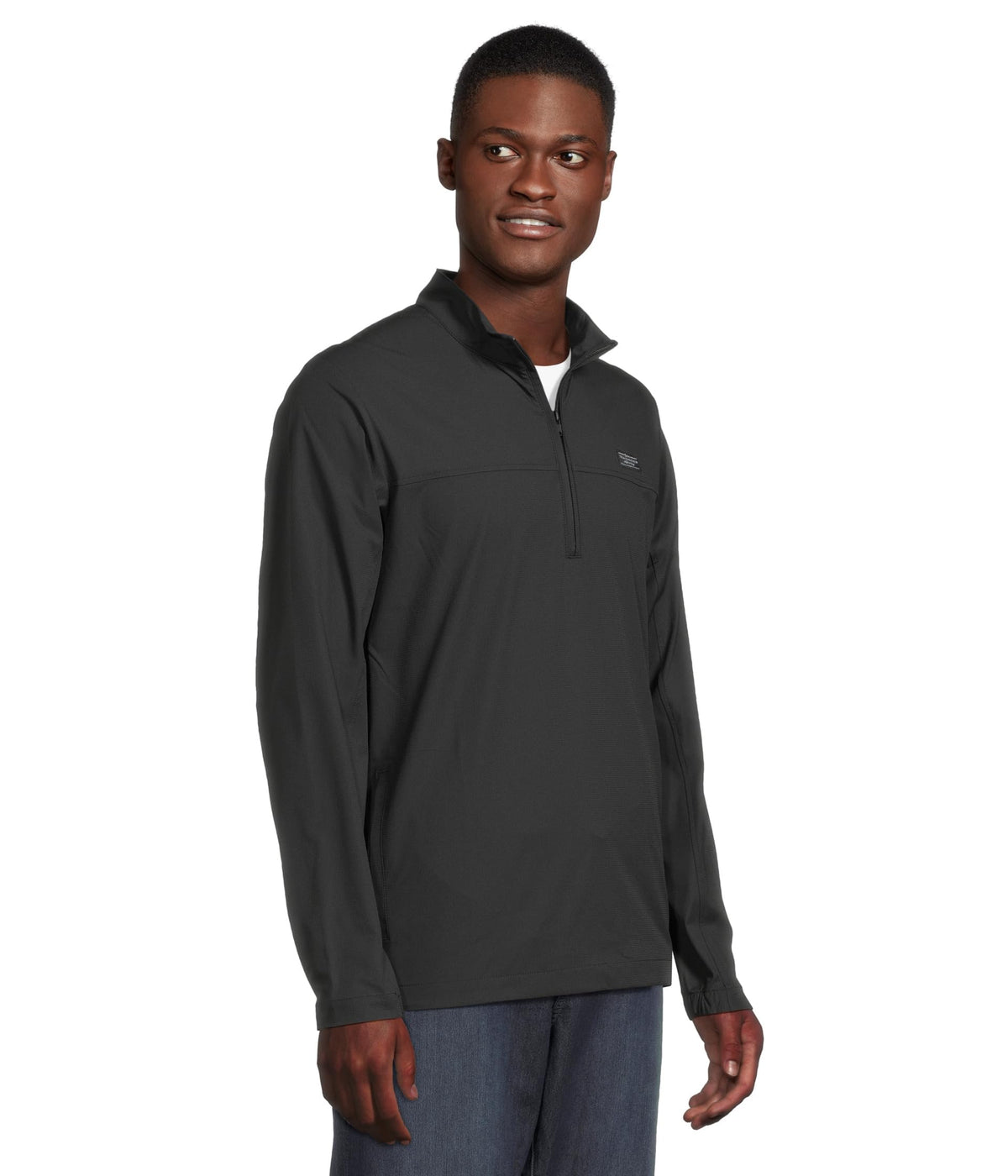 Men's Wanderlust 1/4 Zip Black XL by TravisMathew – X-Large, Polyester, Black, Model 1MAA041