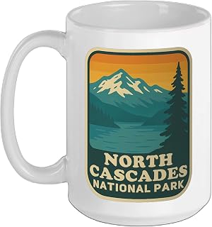 North Cascades National Park Ceramic Mug, White, 15oz
