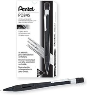 Pentel PD345A, Quicker Clicker™, Automatic Pencil, 0.5mm Lead Size, Black Barrel, Box of 12