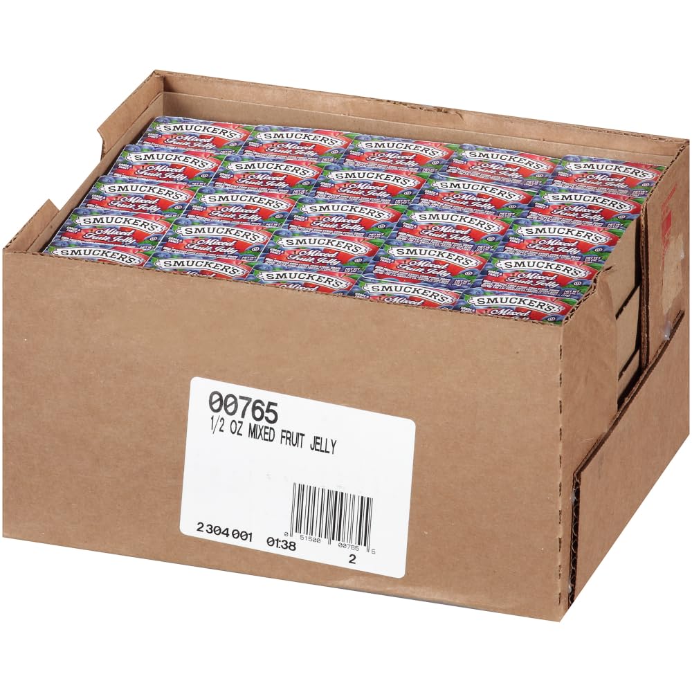 Smuckers Mixed Fruit Jelly by Smucker's – 0.5 Ounce (Pack of 200), Pack of 200, Model 5150000765