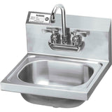 Hand Sink by Krowne – 15"L x 16"W x 14"H, Stainless Steel, Silver, Model HS-22