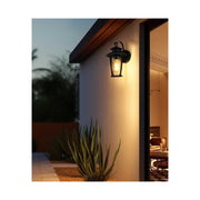 Wensley One Light Outdoor Wall Sconce Black by Lighting Design – Iron, Black