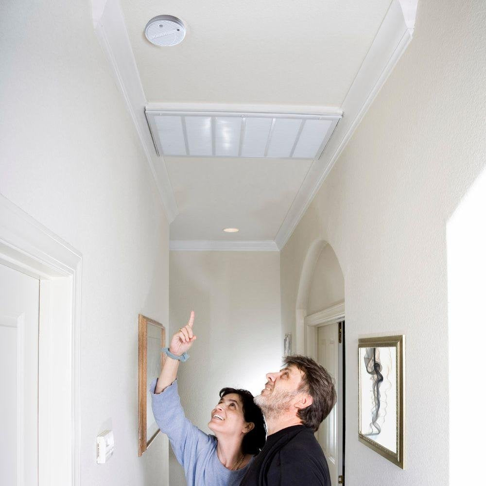 Hardwire Smoke Detector with 9V Battery Backup and Front Load Battery Door | Model I4618AC by Kidde – 5.6 in diameter x 1.8 in depth, White, Model 21007581