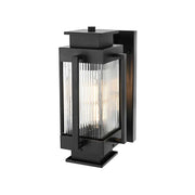Harlan One Light Outdoor Wall Sconce Black by Lighting Design – Iron, Black