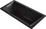 Kohler K-1822-XHGH-7 Underscore Rectangle Bathtub, Black Black