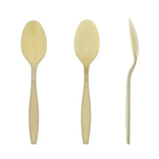 AmerCareRoyal Heavy Weight Unwrapped Disposable Polystyrene Plastic Teaspoons for Restaurants and Catering in Retail Packaging – Paper, Champagne, Pack of 1000, Model S2601XCH-C