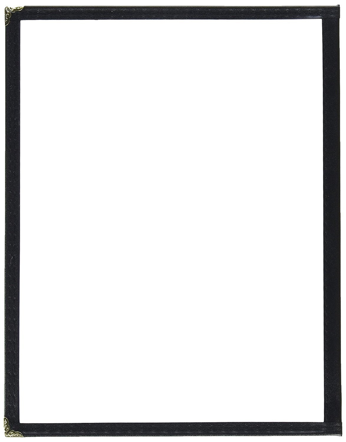 Winco 12" x 9.5" / Double / Green Menu Covers