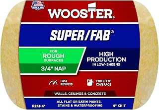 Wooster Brush R241-4 Super/Fab Roller Cover, 3/4-Inch Nap, 4-Inch