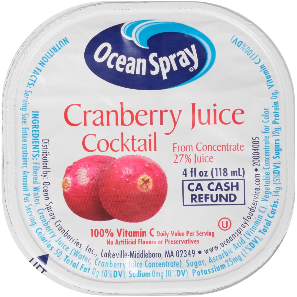 Ocean Spray Cranberry / 4 Fl Oz (Pack of 48) / 48 Fruit Juice
