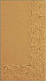 Hoffmaster 180545 Dinner Napkin, Regal Embossed, 2-Ply, 1/8 Fold, 17" Length x 15" Width, Glittering Gold (8 Packs of 125)