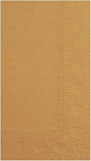Hoffmaster 180545 Dinner Napkin, Regal Embossed, 2-Ply, 1/8 Fold, 17" Length x 15" Width, Glittering Gold (8 Packs of 125)
