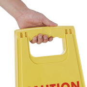 Floor Sign 2 Sided - Caution Wet Floor by Global Industrial – 25"L x 12"W x 1"H, Plastic, Yellow, Model 338*****##*