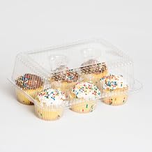 PETE 6 Counts Muffin or Cupcake Containers Heavy Duty/Case of 300
