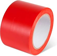 Global Industrial Safety Tape, 3" W x 108'L, 5 Mil, Red, 1 Roll