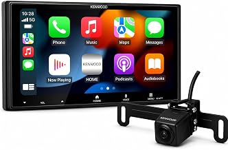 DMX8710S Digital Multimedia Receiver, 6.92" Capacitive Touchscreen, Wireless Apple CarPlay & Android Auto | Plus KENWOOD CMOS-740HDLP High Definiation HD Backup Camera