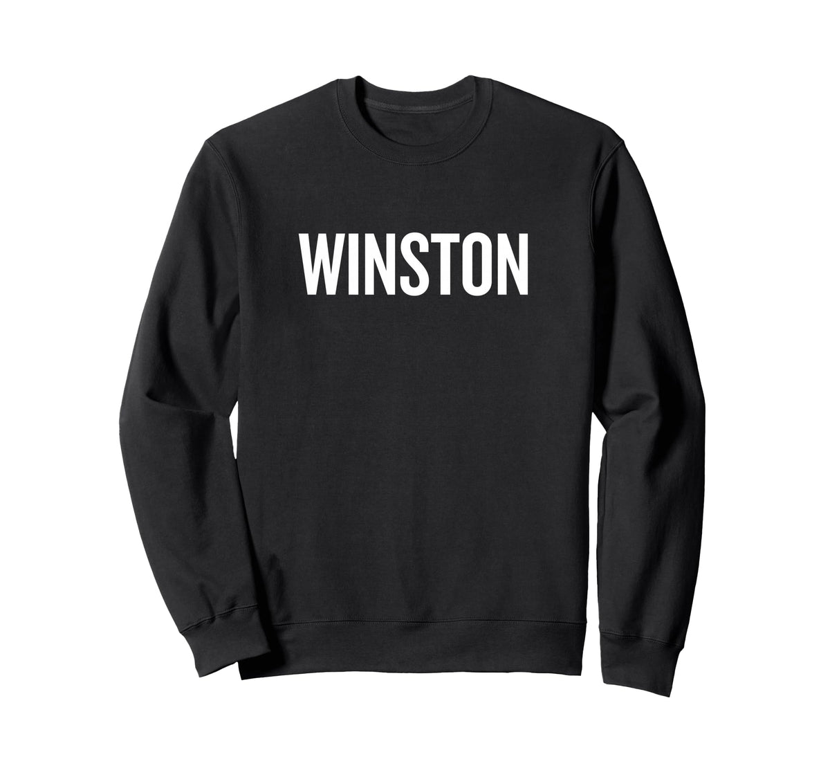 WINSTON Sweatshirt by WINSTON Name Text Desings – Black, Model Y61Q25K99VD