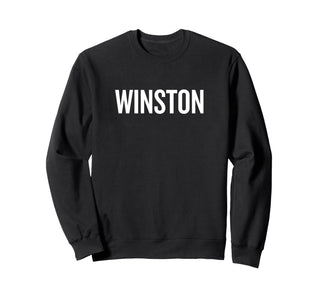 WINSTON Sweatshirt by WINSTON Name Text Desings – Black, Model Y61Q25K99VD
