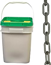 Mr. Chain Plastic Barrier Chain Pail, Silver, 2 in x 160 ft (50008-P)