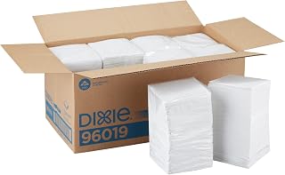 Dixie 1-Ply Beverage Napkin by GP PRO (Georgia-Pacific), White, 1/4 Fold, 96019, 500 Napkins Per Pack, 8 Packs Per Case, 4000ct