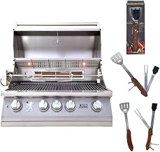 Lion Premium Grills 32" 4-Burner Natural Gas Grill L75000 with 5 in 1 BBQ Tool Set
