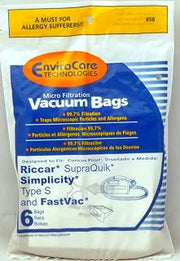 Riccar Simplicity, FastVac, SupraQuik Bags