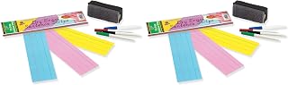 Pacon 5188 Dry Erase Sentence Strips, 12 x 3, Assorted, 20 per Pack (Pack of 2)