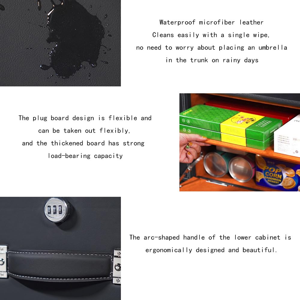 Car Trunk Organizer for iti G37 Sedan 2007-2013 Large Capacity Multifunctional Storage Box Waterproof Storage Bag Drawer Storage Box with Password Lock by WMJFG – Model