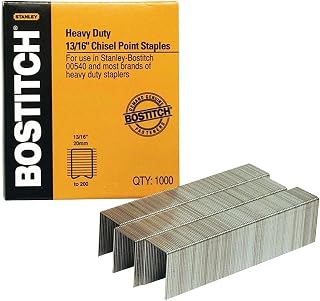 Bostitch Stanley SB351316HC1M Heavy-Duty Staples Use in 00540 1/2-Inch W 13/16-Inch L 1000/BX