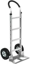 Global Industrial Aluminum Hand Truck Curved Handle, Pneumatic Wheels