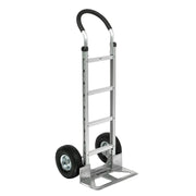 Aluminum Hand Truck Curved Handle by Global Industrial – 40"L x 21"W x 51"H, Aluminum, Gray, Model 168259