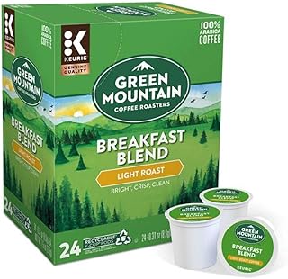 Keurig Green Mountain Coffee Roasters Breakfast Blend, Light Roast Coffee, 24 Single Serve K-Cup Pods