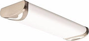 Lithonia Lighting Brushed Nickel 2-Ft Flush Mount Light for Kitchen | Attic | Basement | Home, 4000K, 25W, 2100 Lumens , cool white , - FMLBML 24IN 40K 80CRI BN