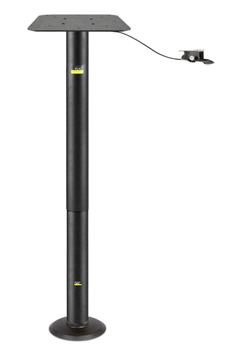 Bolt-Down Table Base (Height-Adjustable) by FLAT – Alloy Steel, Black, Model CT7000